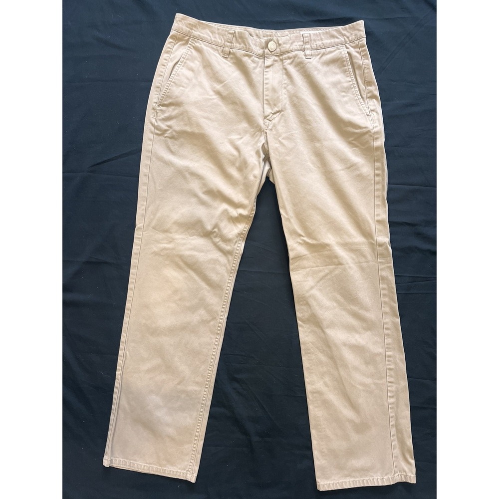 Bonobos Khaki Washed Chinos Straight Fit 100% Cotton Pants Men Size 32/30